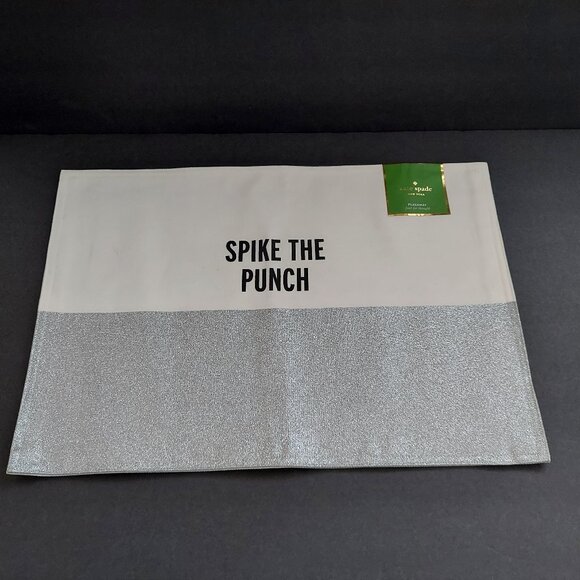 Single Kate Spade NY Food for Thought Placemat w/Glitter (13x19) Spike the Punch - Picture 1 of 4